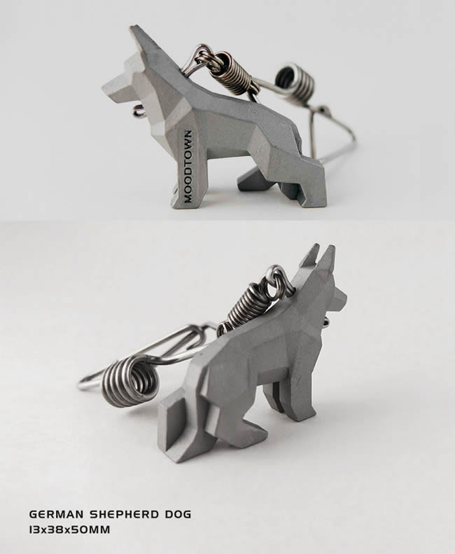 Dog Stainless steel key chain