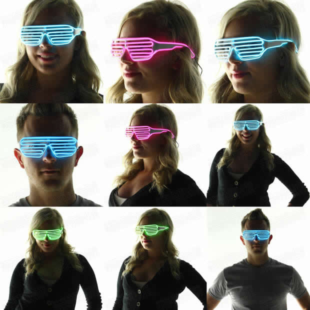  Led Flashing Light up Shutter Glasses