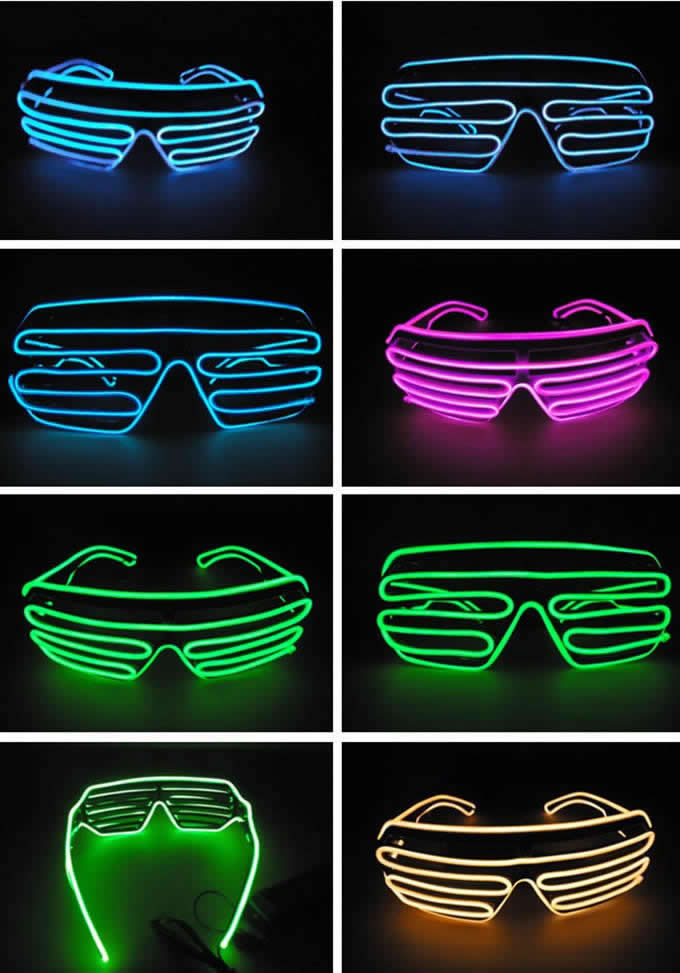  Led Flashing Light up Shutter Glasses