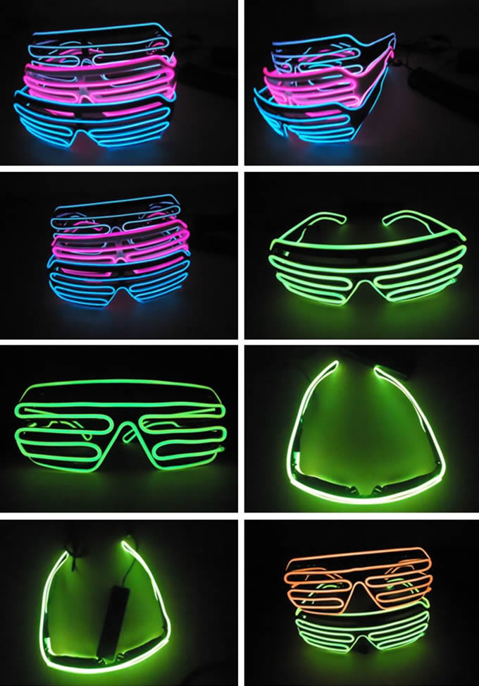  Led Flashing Light up Shutter Glasses