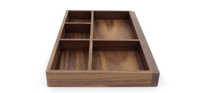  Wooden Drawer Tray Desk Stationery Organizer Storage Box Business Card Holder Key Container  