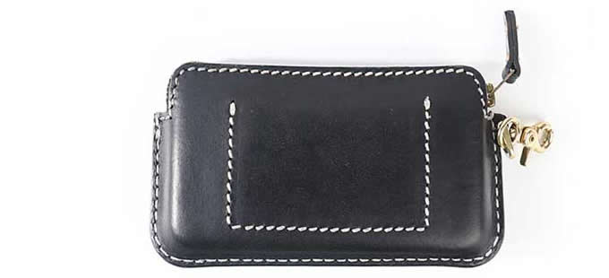 Genuine Leather Zipper Clutch Wallet  Credit Card Phone Holder Hand Purse