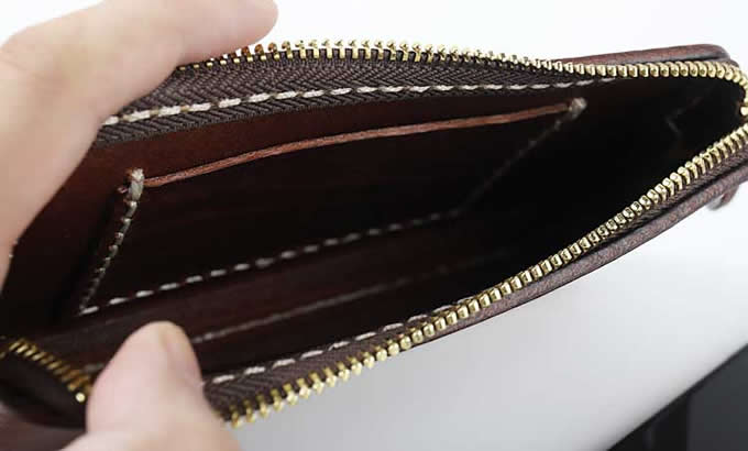 Genuine Leather Zipper Clutch Wallet Credit Card Phone Holder Hand ...