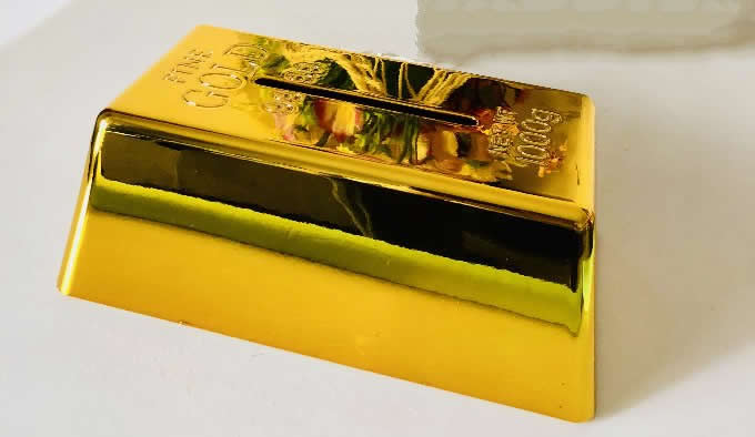 Gold Bullion Bar  Tissue Box   