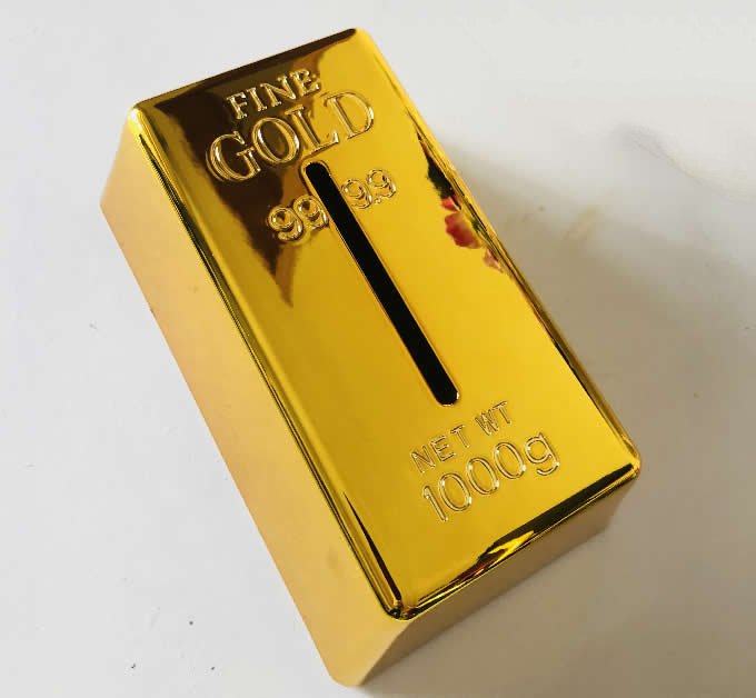 Gold Bullion Bar  Tissue Box   