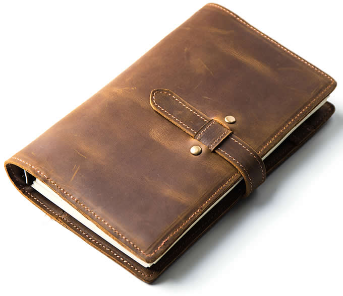 Handmade Genuine Leather A6 Size Loose-leaf Notebook