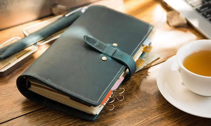 Handmade Genuine Leather A6 Size Loose-leaf Notebook