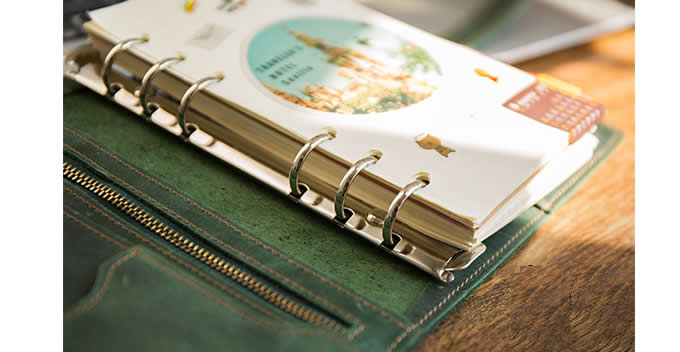 Handmade Genuine Leather A6 Size Loose-leaf Notebook