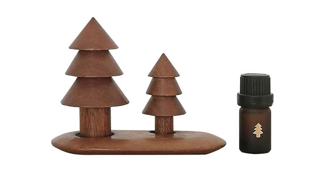 Handmade Wooden Christmas Tree Aroma Essential Oil Diffuser 