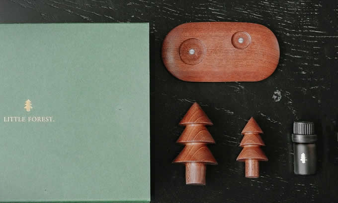 Handmade Wooden Christmas Tree Aroma Essential Oil Diffuser 