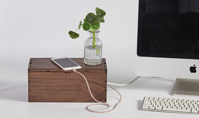 Handmade Wooden Cord - Cable Management Box