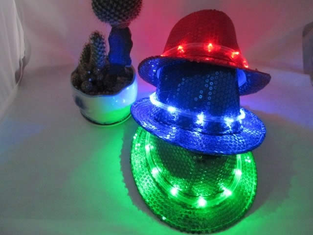 LED Lighted Glow Fedora Hat