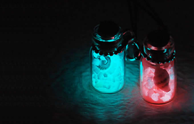 Luminous Star Sand from Secret Beach of Okinawa Mobile Phone Strap- Set of 2