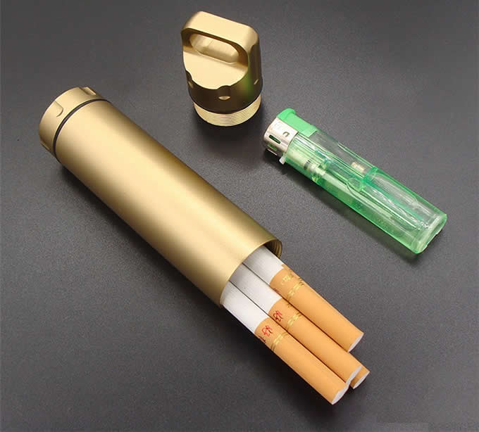 Mini Aluminum Cigarette Case Holder with Key Ring 