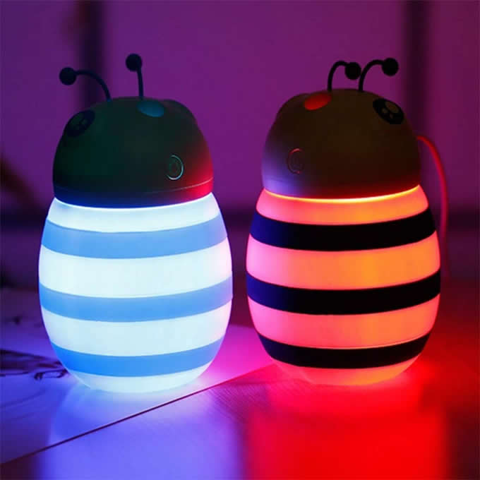 Mini Bee Portable Air Humidifier Night Light  