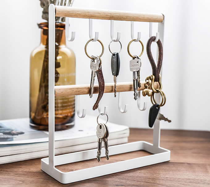 Multi-purpose Keys Hooks Jewelry Organizer Hanging Storage Bracelet Display Rack Holder 