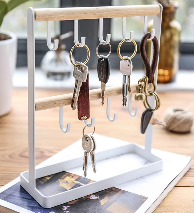 Multi-purpose Keys Hooks Jewelry Organizer Hanging Storage Bracelet Display Rack Holder 