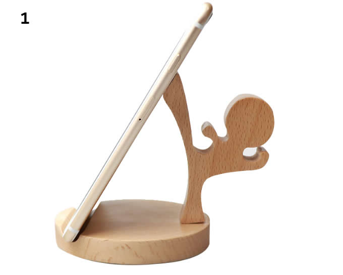 Natural Wooden cell Phone Stand  Holder