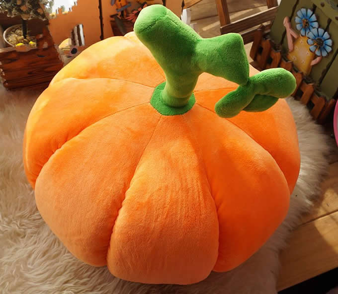 Pumpkin Shaped Pillow Cushion Plush Stuffed