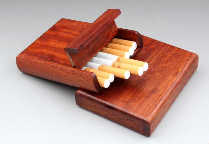  Red Sandalwood Wooden Cigarette Case