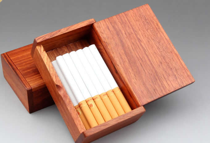  Red Sandalwood Wooden Cigarette Case