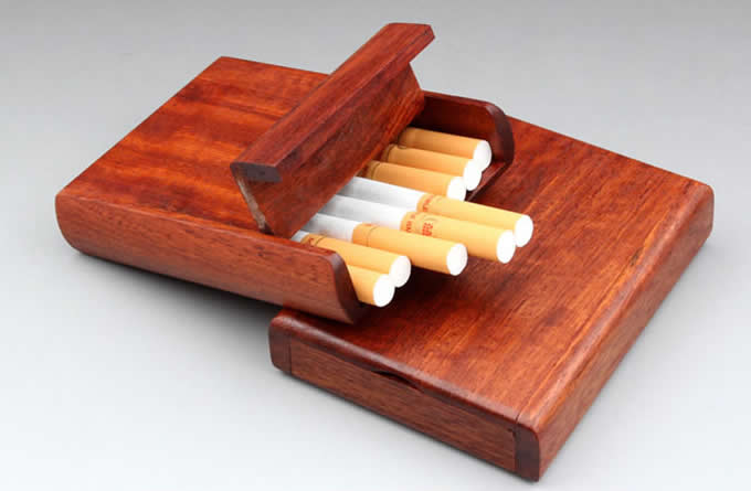  Red Sandalwood Wooden Cigarette Case
