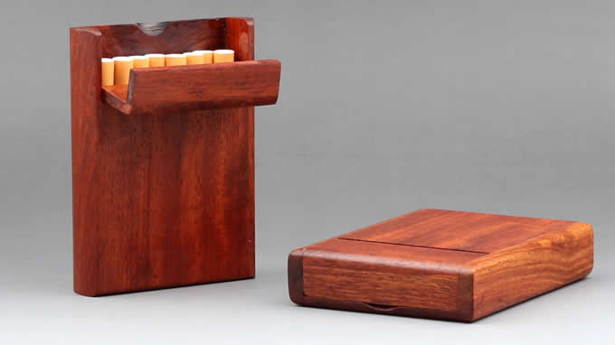  Red Sandalwood Wooden Cigarette Case