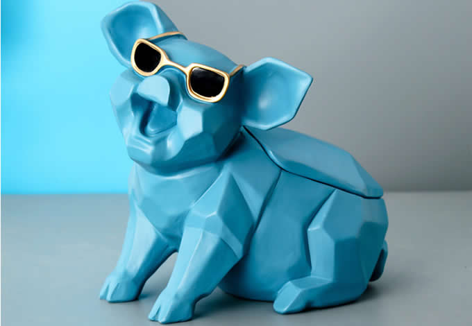  Resin Pig Tissue Box Home Ornaments