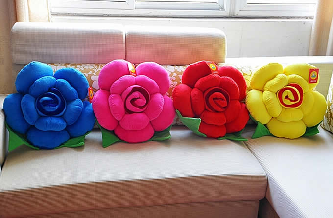  Rose Shaped Decorative Throw Pillow Cushion Doll  