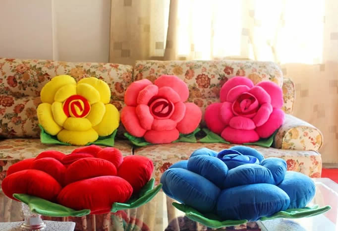  Rose Shaped Decorative Throw Pillow Cushion Doll  