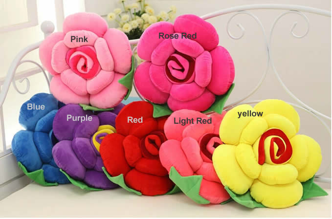  Rose Shaped Decorative Throw Pillow Cushion Doll  