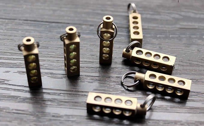 Tritium Nite Self-Luminous Pendant Keychain