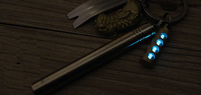 Tritium Nite Self-Luminous Pendant Keychain