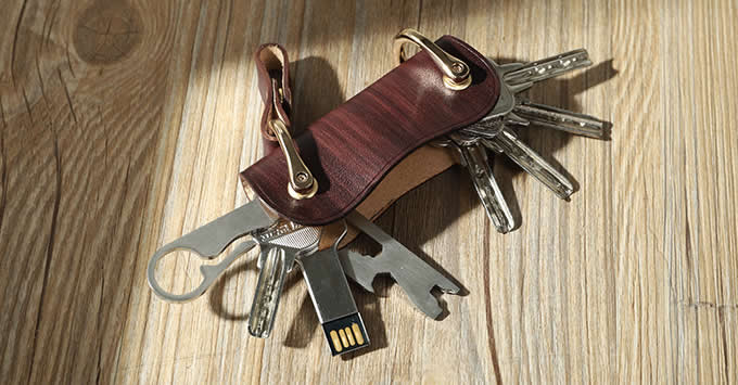 Vintage Hanmade Leather Key Organizer Key Holder  key case  