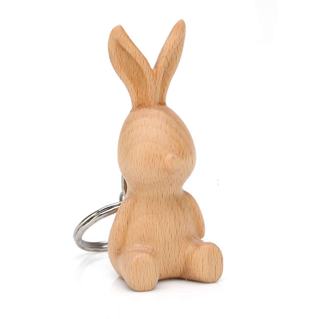  Wood Animal Keyring Keychain 