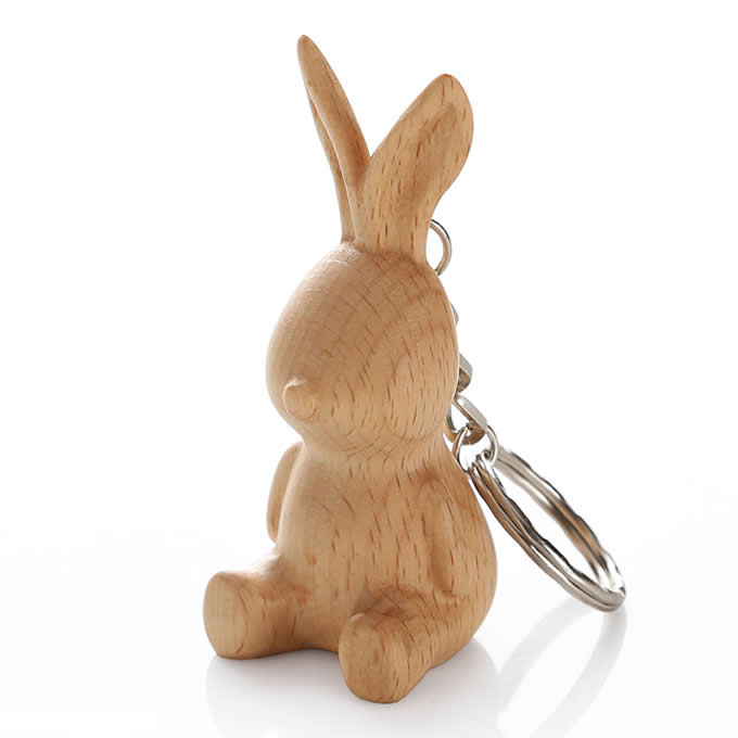  Wood Animal Keyring Keychain 