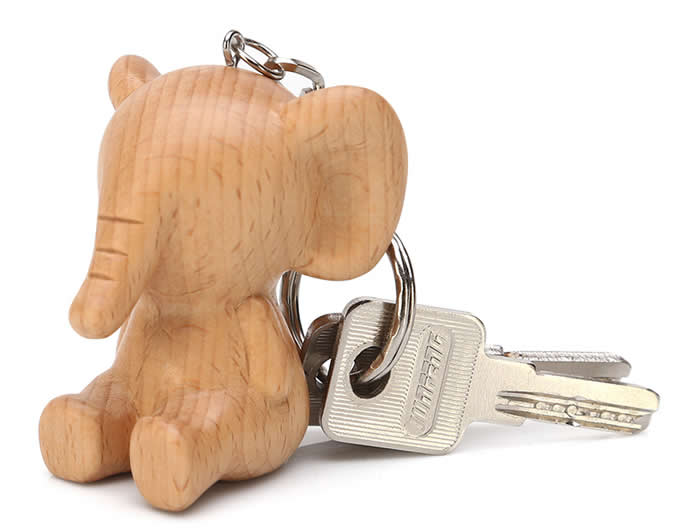  Wood Animal Keyring Keychain 