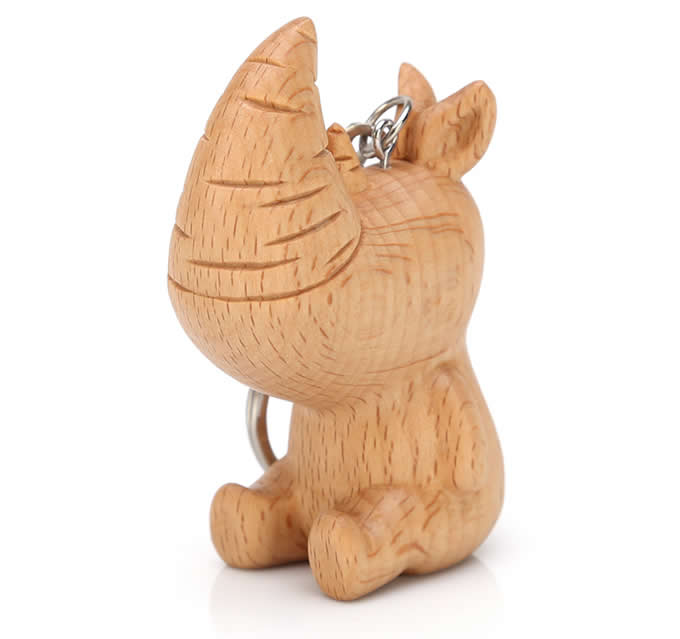  Wood Animal Keyring Keychain 