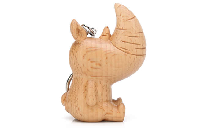  Wood Animal Keyring Keychain 