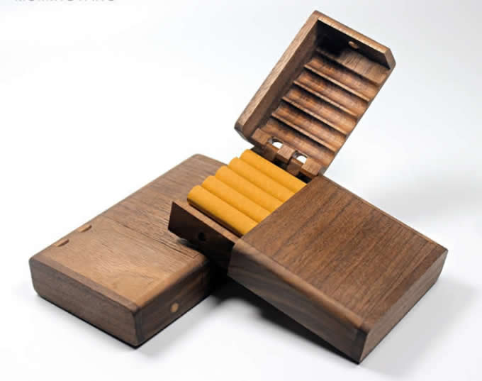  Wooden Cigarette Case, Rosewood 