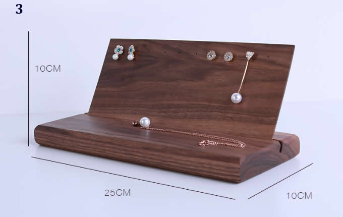   Black walnut Jewelry  Earrings Holder Earring Display Stand Jewelry Display shelf Show Case Organizer Tray