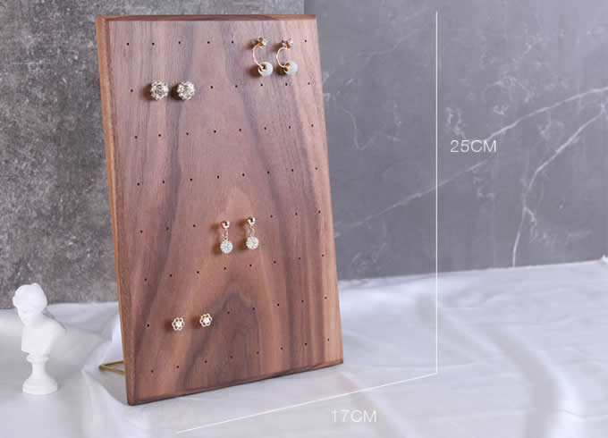  Black walnut Wooden Earring  Jewelry Display Organizer Stand