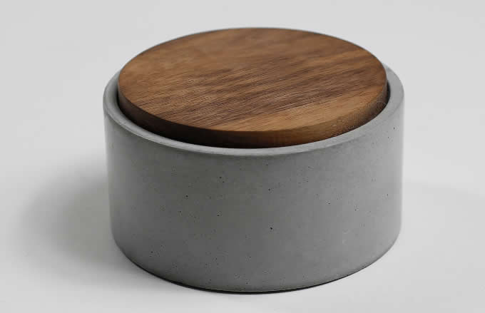 Concrete Storage Box with Lid for Small Parts, Crafts and Jewelry