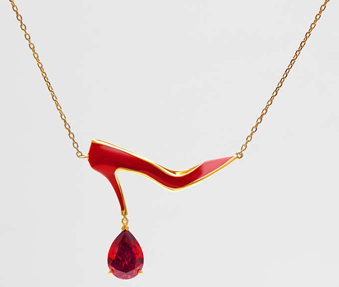    High Heel Shoe Necklace