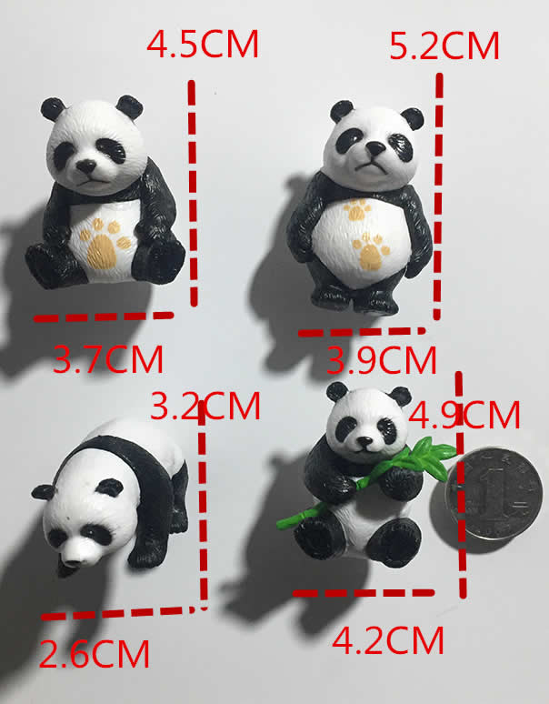 Cute Cartoon Panda Fridge Magnets,Set of 3