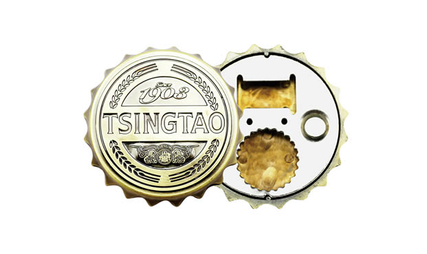 Fun kitchen beer cap bottle opener with refrigerator magnetic