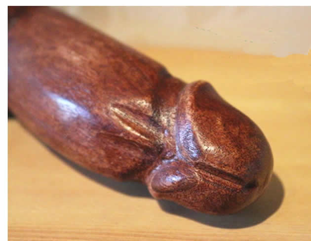 Funny wooden penis bottle opener
