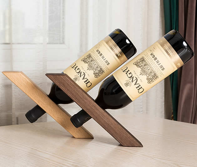 Japanese style simple support wood wine holder Bottle rack