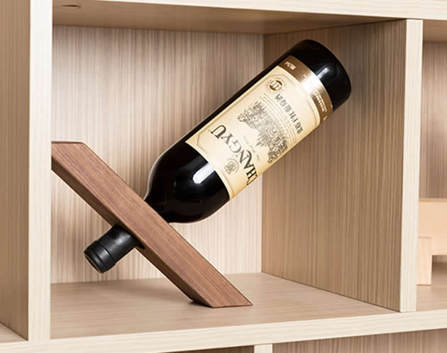 Japanese style simple support wood wine holder Bottle rack