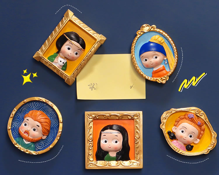 Cute Cartoon Fairy Tale Girl Fridge Magnet-Set Of 3